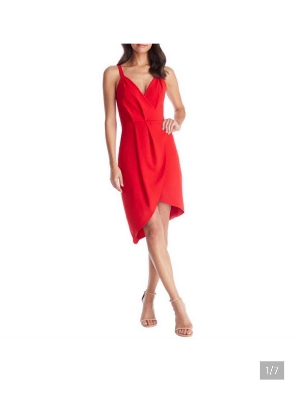 DRESS THE POPULATION MIDI WRAP WOMENS DRESS SIZE XS - Picture 5 of 5